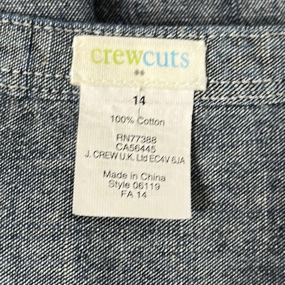 Crewcuts denim-look pullover, button blouse, Size 14, 100% cotton, teen - Picture 2 of 7